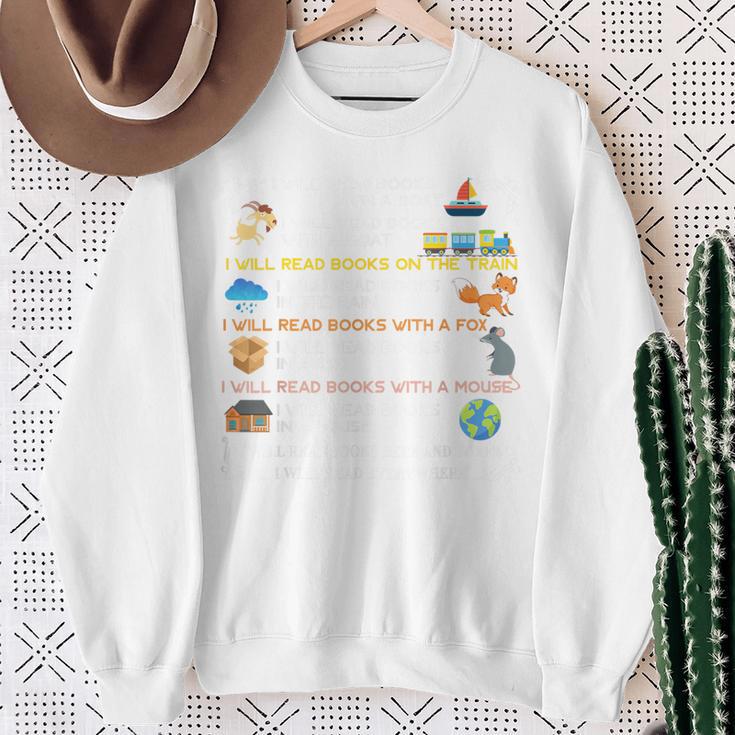 I Will Read Books On a Boat & Everywhere Reading T-Shirt Sweatshirt Gifts for Old Women
