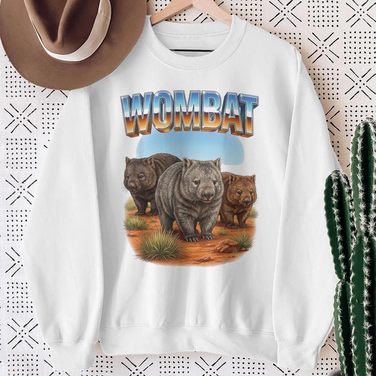 Wombat ヴィンテージ 70年代 90年代 レトロ ウォンバット 動物愛好家 ウォンバット スウェットシャツ 年配の女性への贈り物