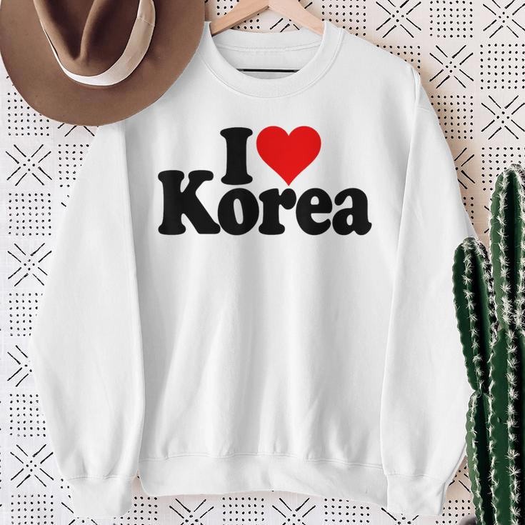 アイラブハートコリア韓国カルチャー スウェットシャツ 年配の女性への贈り物