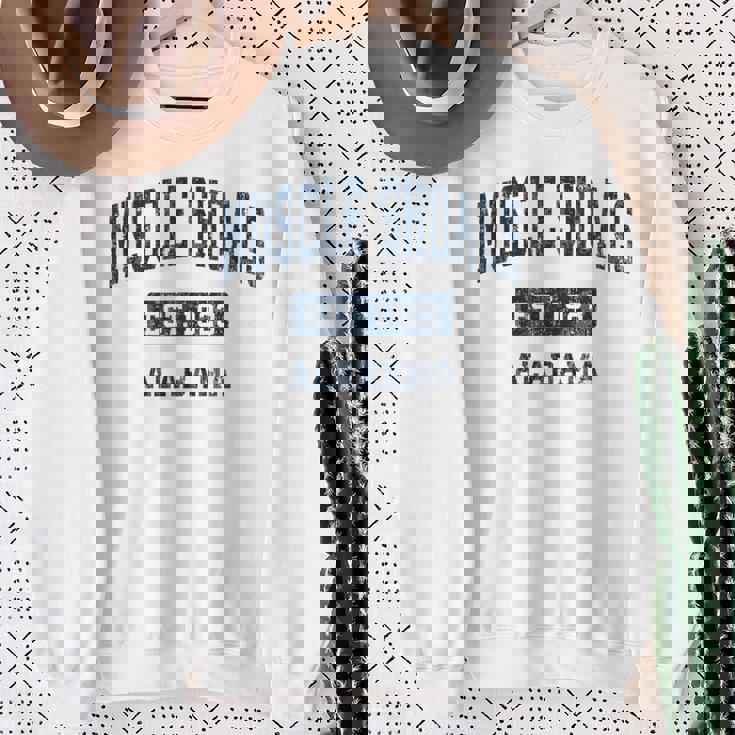 アラバマ州マッスルショールズアラバマ州ヴィンテージスポーツエスタブリッシュドネイビーデス スウェットシャツ 年配の女性への贈り物