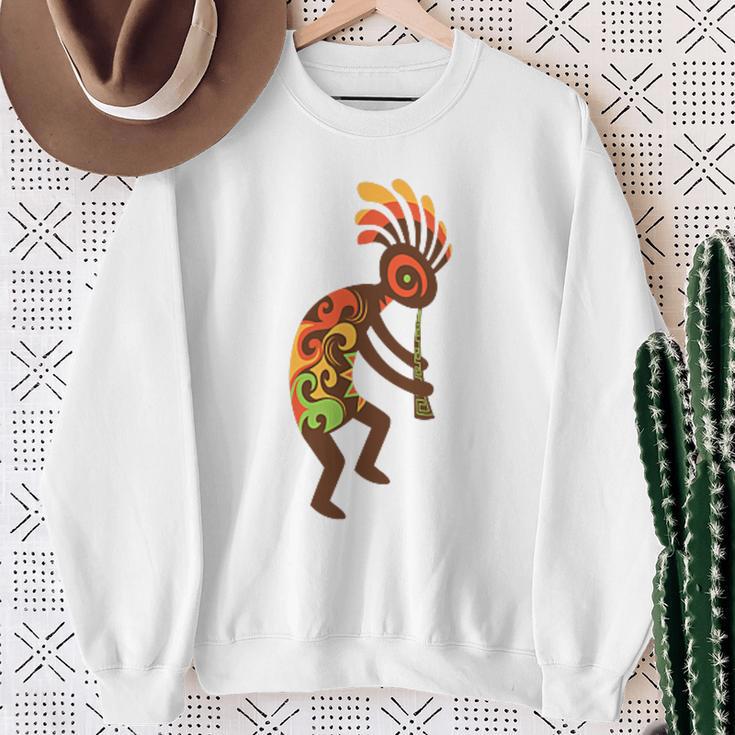 ココペリネイティブアメリカンtシャツ スモールプリント スウェットシャツ 年配の女性への贈り物
