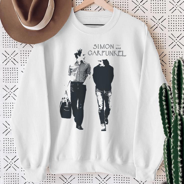 サイモン&ガーファンクル ウォーキング 長袖tシャツ スウェットシャツ 年配の女性への贈り物