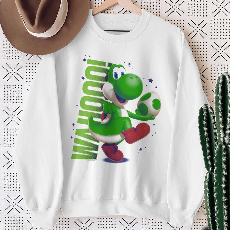 ザ・スーパーマリオギャラクシー・ムービー Action Yoshi 長袖tシャツ スウェットシャツ 年配の女性への贈り物