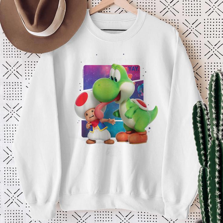 ザ・スーパーマリオギャラクシー・ムービー Toad And Yoshi Galaxy Fun スウェットシャツ 年配の女性への贈り物