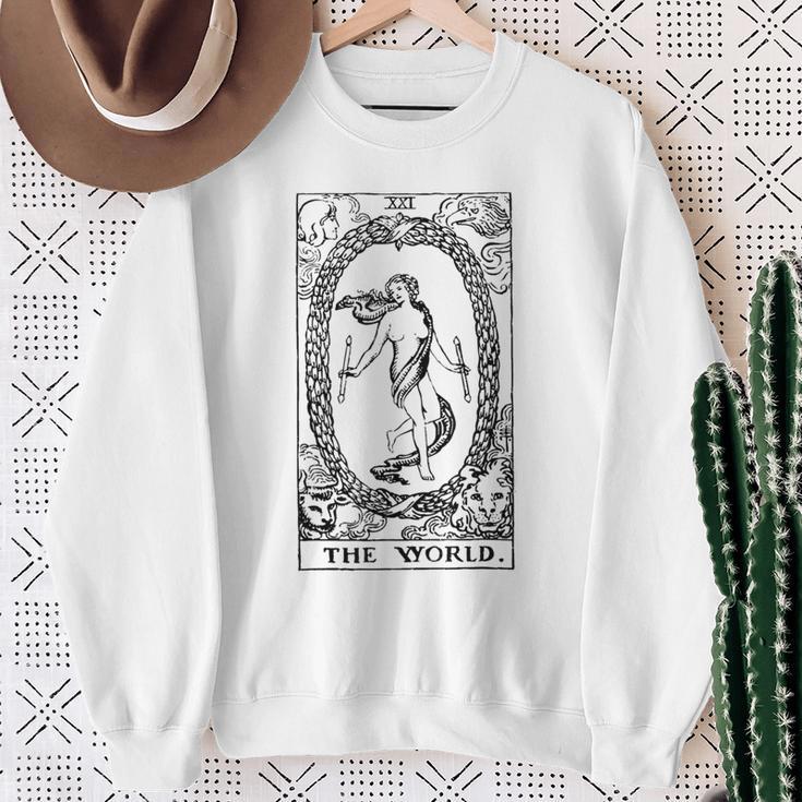 タロットカード ザ・ワールド タロット スウェットシャツ 年配の女性への贈り物