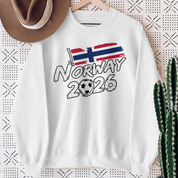 ノルウェー サッカー フットボール 試合 プレーヤー ファン ノルウェー国旗 スウェットシャツ 年配の女性への贈り物
