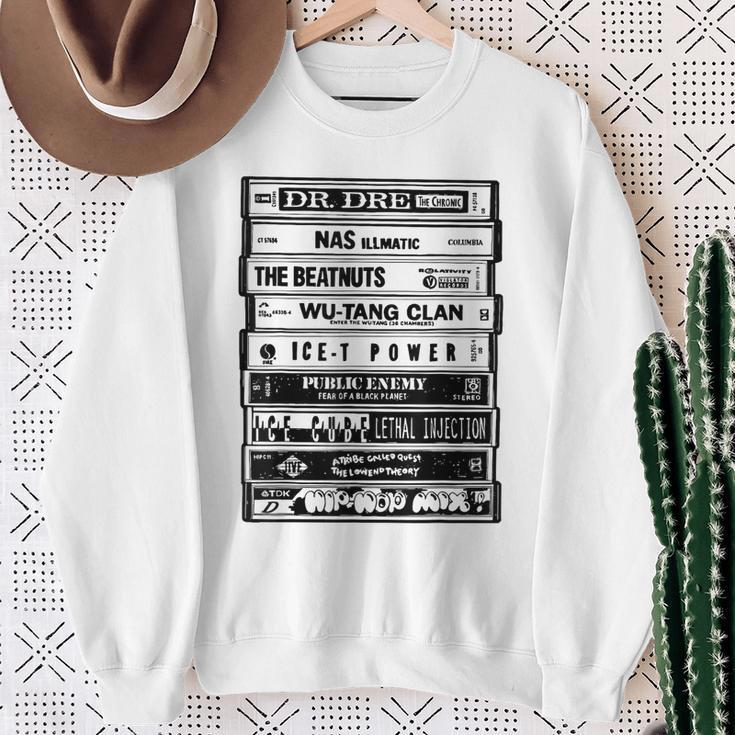 ヒップホップアーティストカセットtシャツ オールドスクールラップtシャツ スウェットシャツ 年配の女性への贈り物