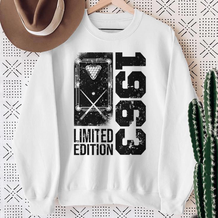 ビリヤード スヌーカーゲーマー ビンテージ 1963 誕生日 プール-ビリヤード 長袖tシャツ スウェットシャツ 年配の女性への贈り物