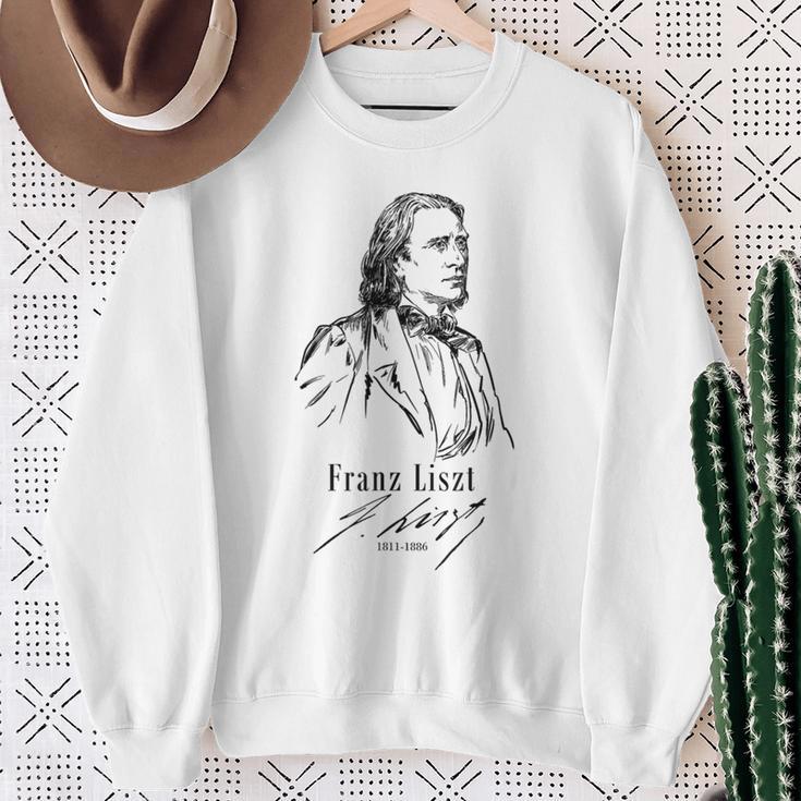 フランツ・リスト、クラシック音楽 ピアノ-Franz Liszt Classical Music-Piano スウェットシャツ 年配の女性への贈り物