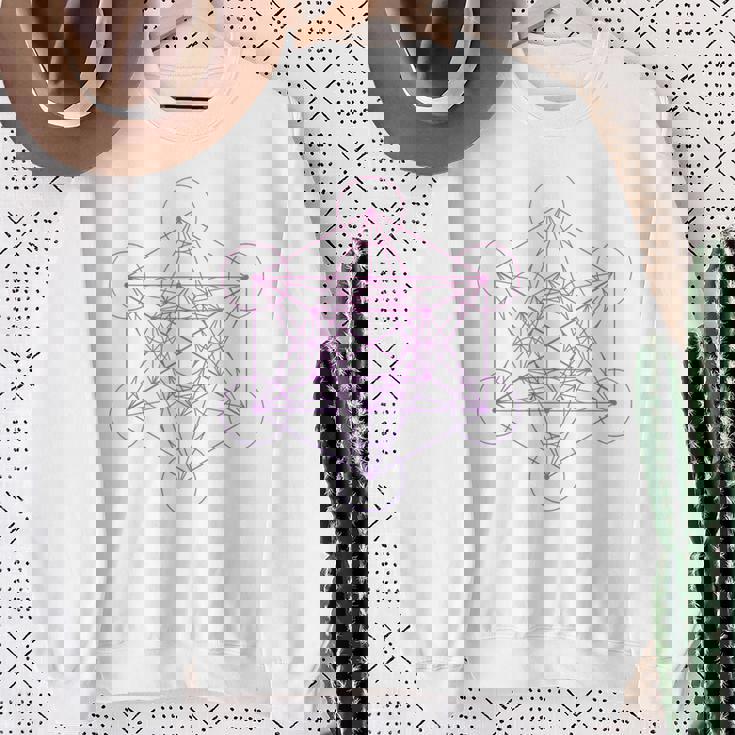 メタトロンキューブ 神聖幾何学 スウェットシャツ 年配の女性への贈り物