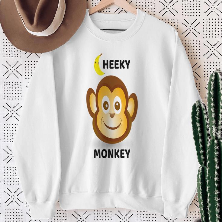 モンキーtシャツ 「チーキーモンキー」 スウェットシャツ 年配の女性への贈り物