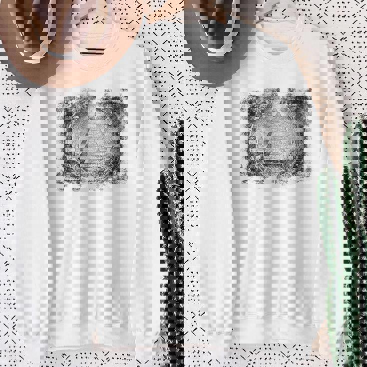 ヴィンテージ イルミナティ オールシーイング アイ ダラー フリーメイソン スウェットシャツ 年配の女性への贈り物