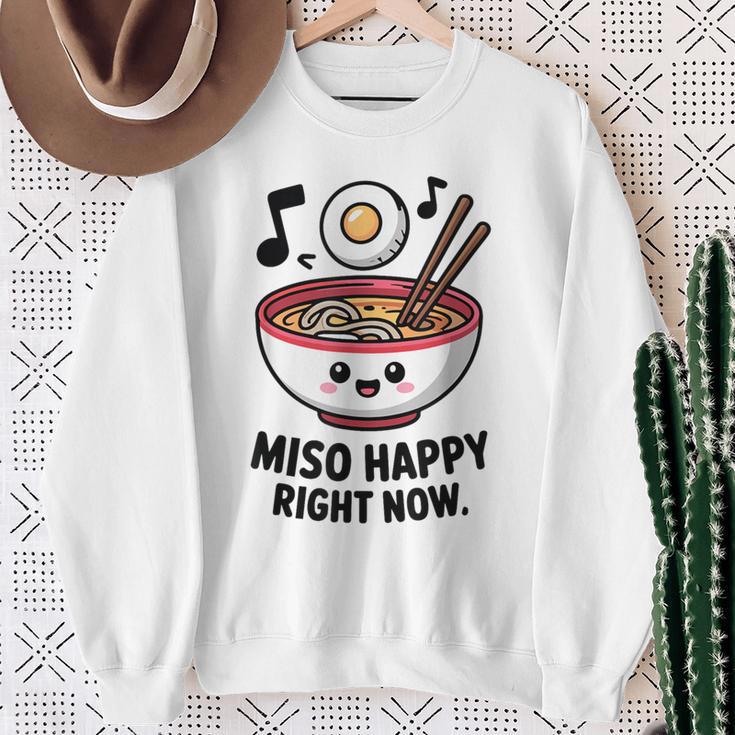 味噌ハッピー寿司ラーメン日本 スウェットシャツ 年配の女性への贈り物