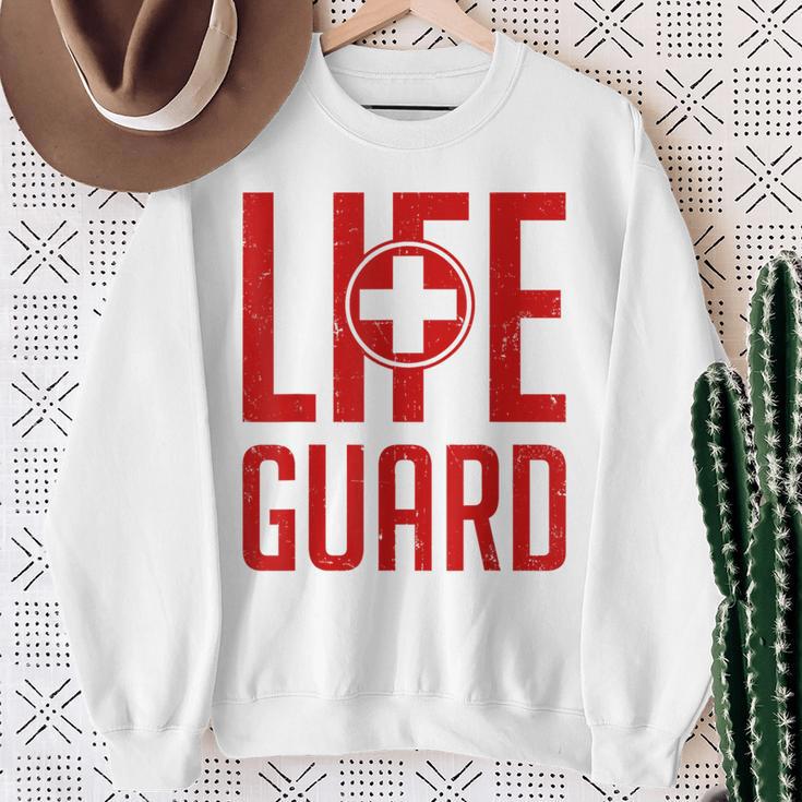 救命救急救命士のライフセーバー Lifeguard スウェットシャツ 年配の女性への贈り物