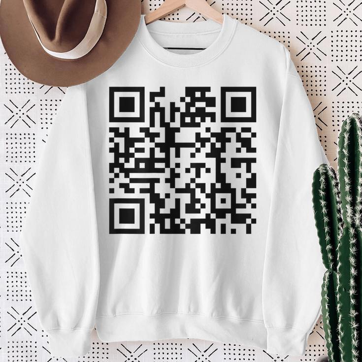 裏面面白いqr Fck You Code 中指言葉 スウェットシャツ 年配の女性への贈り物