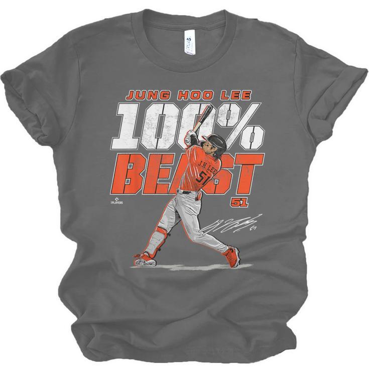 100 Beast Jung Hoo Lee San Francisco Baseball MLBPA Unisex Jersey T-Shirt 100 Beast Jung Hoo Lee San Francisco Baseball MLBPA Unisex Jersey T-Shirt