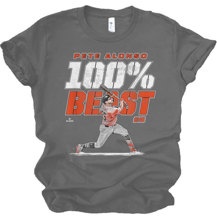100 Beast Pete Alonso Baltimore Baseball MLBPA Unisex Jersey T-Shirt
