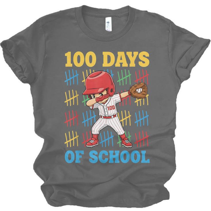 100 Days Of School Baseball Bat 100th Day Of School Boys Unisex Jersey T-Shirt