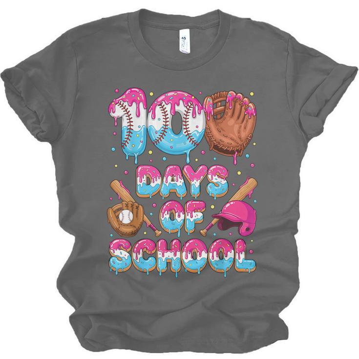 100 Days Of School Baseball Donut Dripping Teacher Boys Kids Unisex Jersey T-Shirt