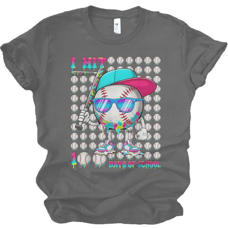 100 Days Of School Baseball Drip Ice Cream Boys Kids Unisex Jersey T-Shirt