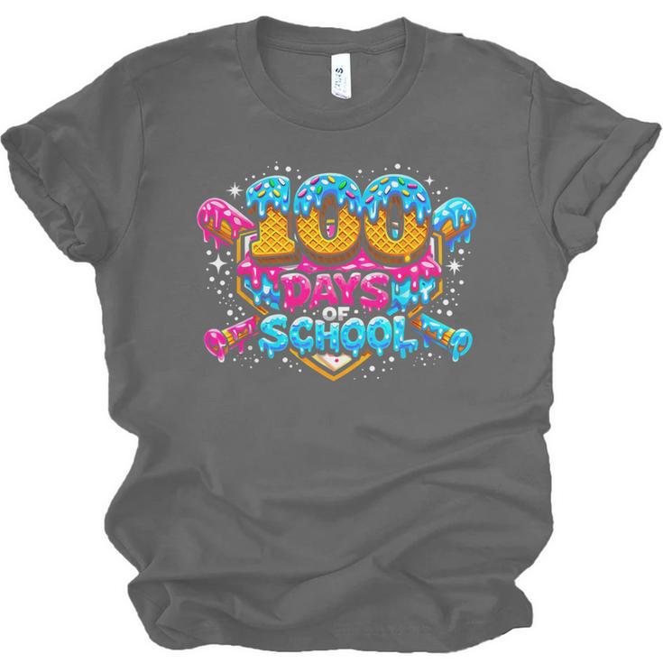 100 Days Of School Baseball Drip Ice Cream Costume Teachers Unisex Jersey T-Shirt 100 Days Of School Baseball Drip Ice Cream Costume Teachers Unisex Jersey T-Shirt