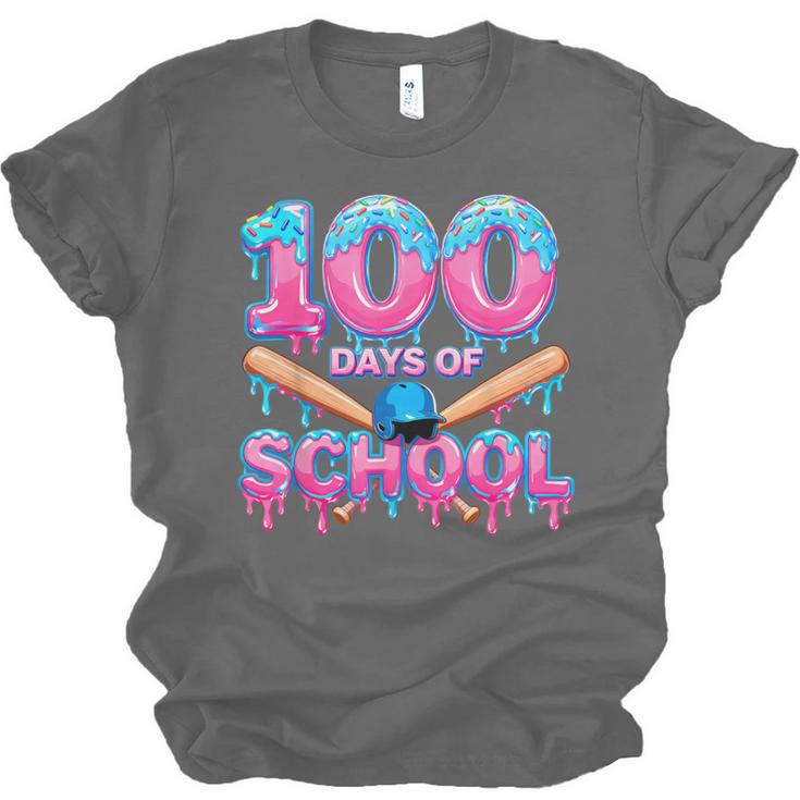 100 Days Of School Baseball Dripping Ice Cream 100th Day Unisex Jersey T-Shirt 100 Days Of School Baseball Dripping Ice Cream 100th Day Unisex Jersey T-Shirt