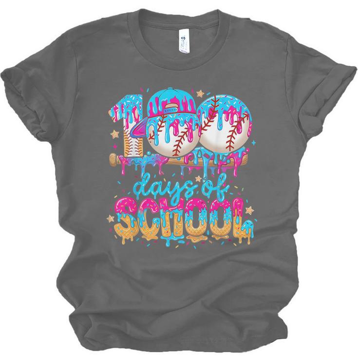 100 Days Of School Baseball Ice Cream For Boy Girl Kids Unisex Jersey T-Shirt