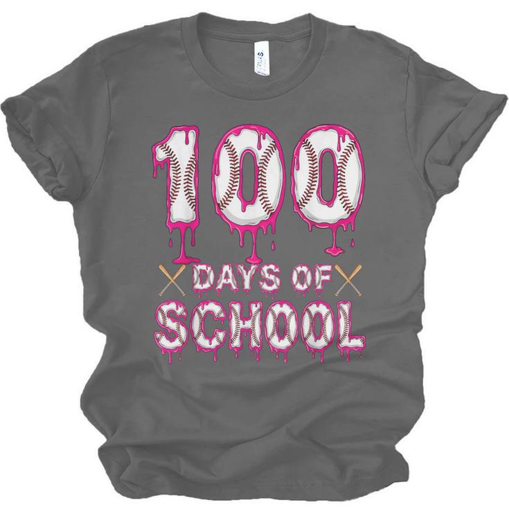 100 Days Of School Baseball Ice Cream Drip 100th Day Boys Unisex Jersey T-Shirt