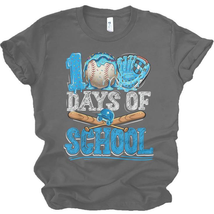 100 Days Of School Baseball Ice Cream Drip Student Kids Boys Unisex Jersey T-Shirt