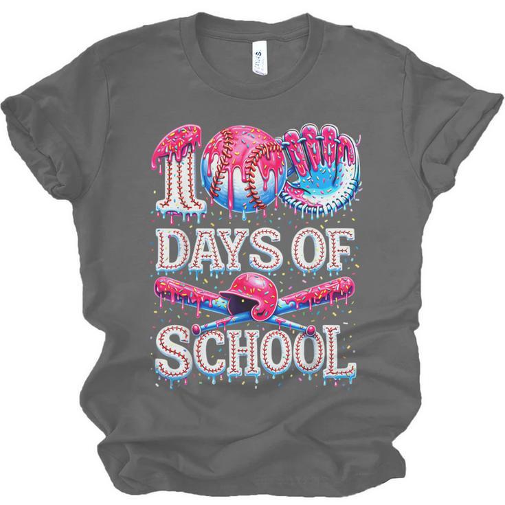 100 Days Of School Baseball Lover Donut Drip Boy Girl Unisex Jersey T-Shirt