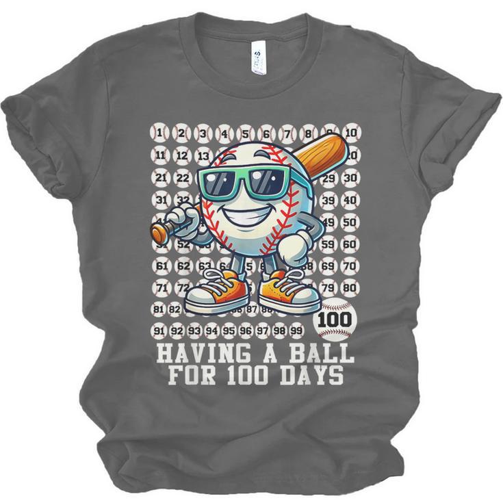 100 Days Of School Boys Baseball 100th Day Of School Kids Unisex Jersey T-Shirt
