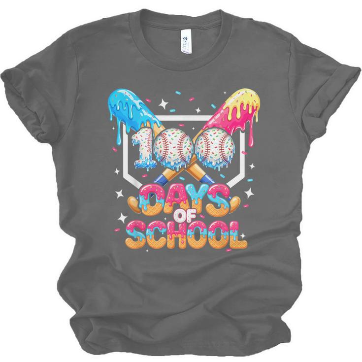 100 Days Of School Ice Cream Baseball Player For Kids Boys Unisex Jersey T-Shirt 100 Days Of School Ice Cream Baseball Player For Kids Boys Unisex Jersey T-Shirt