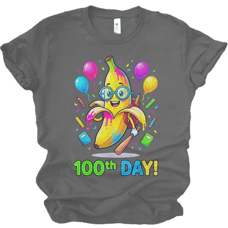 100th Day Of School Banana Baseball Drip For Kids Youth Girl Unisex Jersey T-Shirt