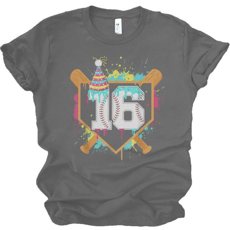 16th Birthday Baseball Drip Number 16 Year Old Birthday Boy Unisex Jersey T-Shirt 16th Birthday Baseball Drip Number 16 Year Old Birthday Boy Unisex Jersey T-Shirt