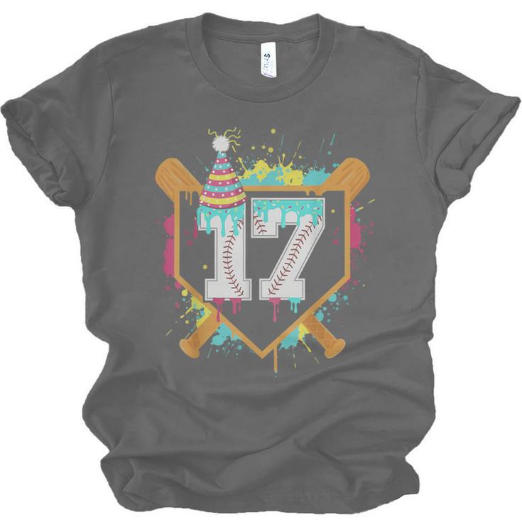 17th Birthday Baseball Drip Number 17 Year Old Birthday Boy Unisex Jersey T-Shirt