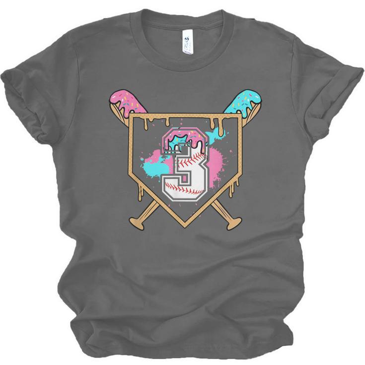 3rd Third Birthday Baseball Bat Ice-Cream Drip 3yrs Old Boys Unisex Jersey T-Shirt 3rd Third Birthday Baseball Bat Ice-Cream Drip 3yrs Old Boys Unisex Jersey T-Shirt