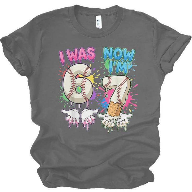 I Was 6 Now I'm 7 Baseball Drip 67 Birthday Boy 7th Birthday Unisex Jersey T-Shirt I Was 6 Now I'm 7 Baseball Drip 67 Birthday Boy 7th Birthday Unisex Jersey T-Shirt