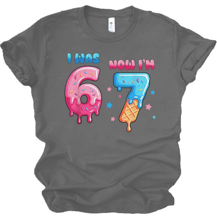 I Was 6 Now I'm 7 Birthday Baseball Drip For Boys Kid Unisex Jersey T-Shirt