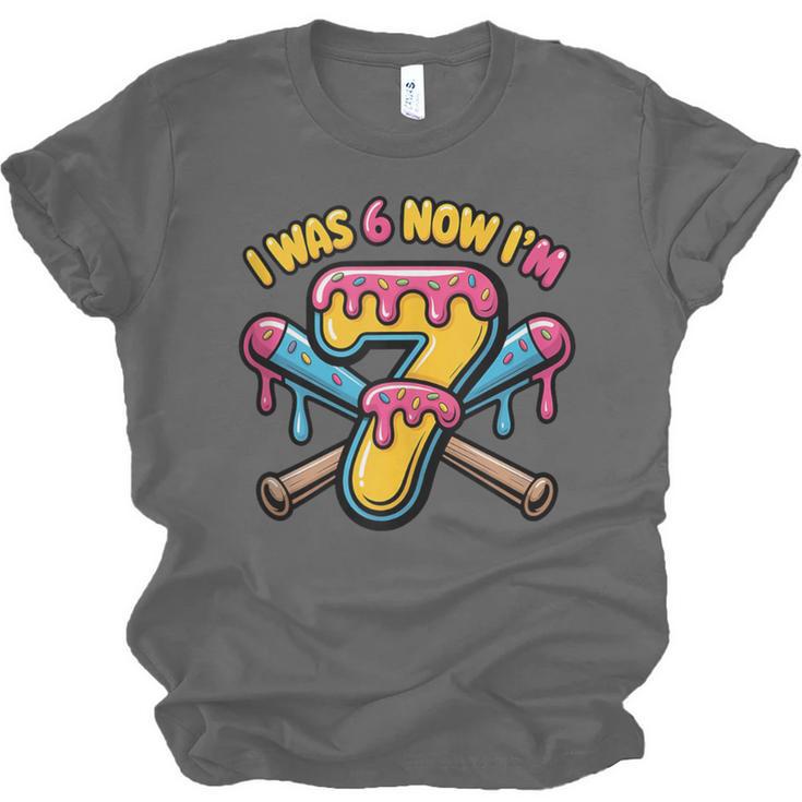 I Was 6 Now I'm 7 Dripping Ice Cream Baseball 67 Drip Unisex Jersey T-Shirt I Was 6 Now I'm 7 Dripping Ice Cream Baseball 67 Drip Unisex Jersey T-Shirt
