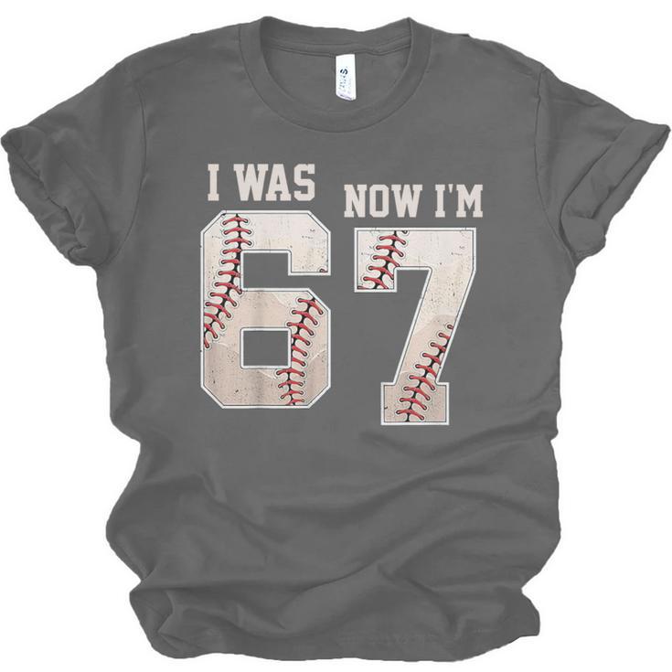 I Was 6 Now I'm 7 Year Old Birthday 67 Meme Baseball Bday Unisex Jersey T-Shirt I Was 6 Now I'm 7 Year Old Birthday 67 Meme Baseball Bday Unisex Jersey T-Shirt