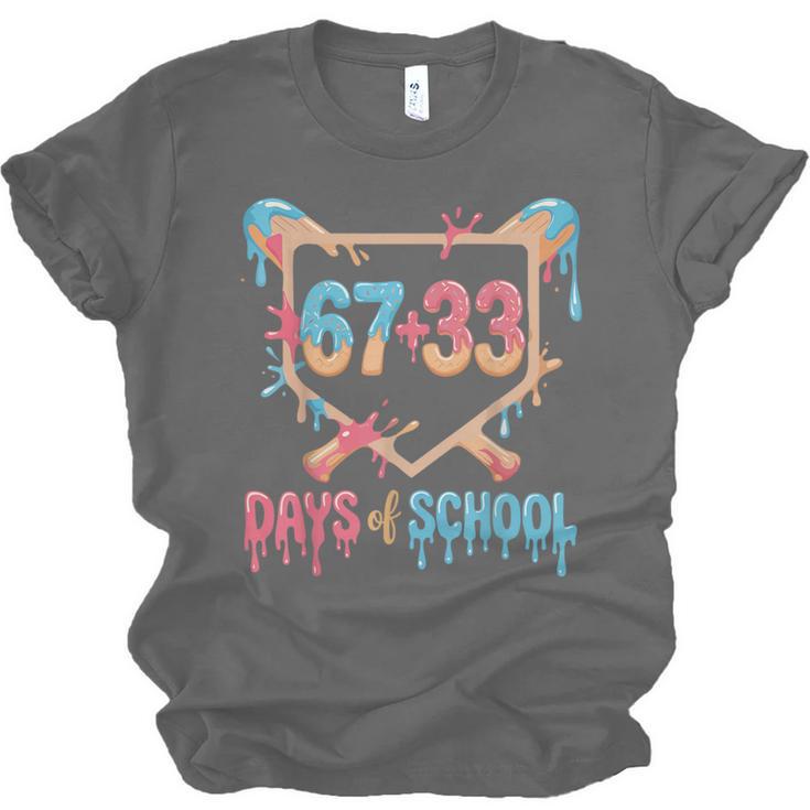 67 33 Days Of School Baseball Drip 100 Days Of School Unisex Jersey T-Shirt 67 33 Days Of School Baseball Drip 100 Days Of School Unisex Jersey T-Shirt