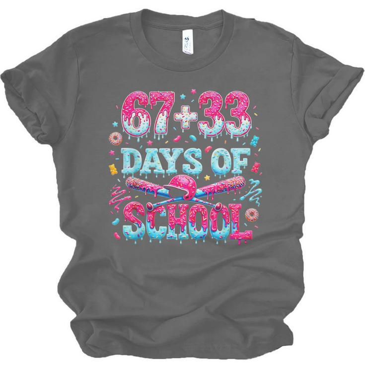 67 33 Days Of School Baseball Drip 100th Day Of School Boys Unisex Jersey T-Shirt