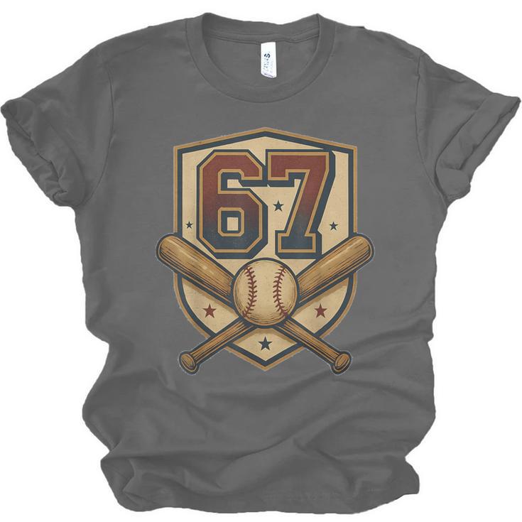 67 Baseball Meme Vintage Sports Crest Retro 67 Player Unisex Jersey T-Shirt 67 Baseball Meme Vintage Sports Crest Retro 67 Player Unisex Jersey T-Shirt