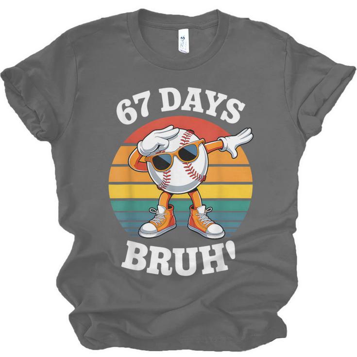 67 Days Of School Bruh Teacher Kids Dabbing Baseball Unisex Jersey T-Shirt
