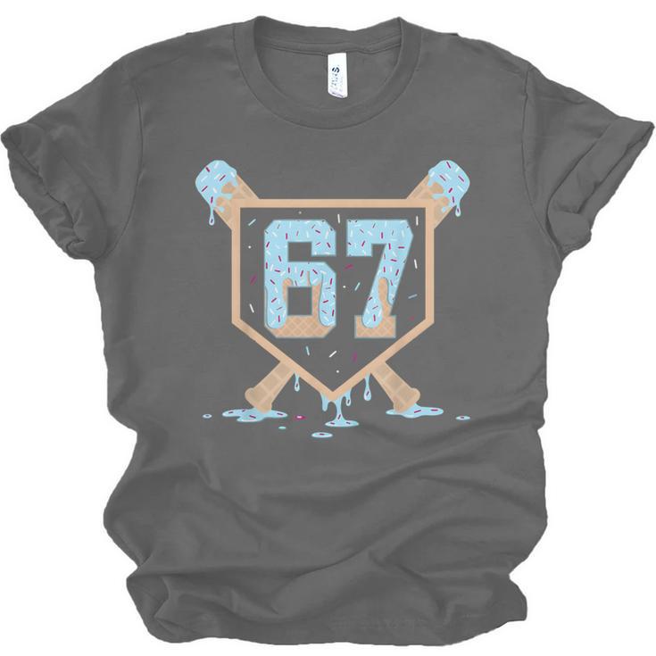 67 Ice Cream Drip Baseball Meme Six Seven Gen Alpha Unisex Jersey T-Shirt 67 Ice Cream Drip Baseball Meme Six Seven Gen Alpha Unisex Jersey T-Shirt