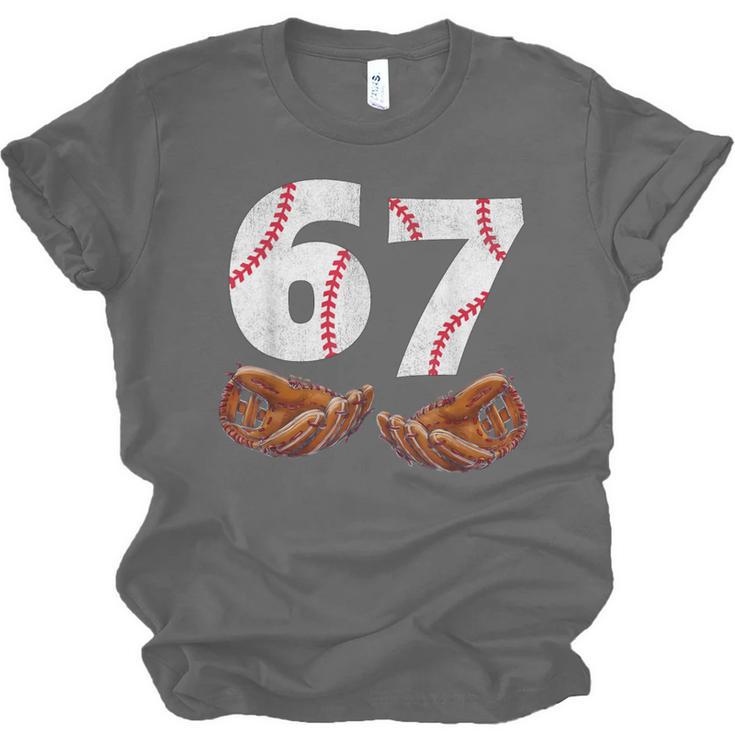 67 Trend Baseball Glove Number Style Unisex Jersey T-Shirt