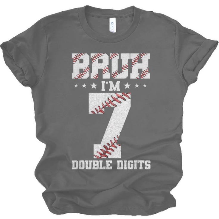 7th Birthday Baseball Bruh I'm 7 Double Digits 7 Years Old Unisex Jersey T-Shirt 7th Birthday Baseball Bruh I'm 7 Double Digits 7 Years Old Unisex Jersey T-Shirt
