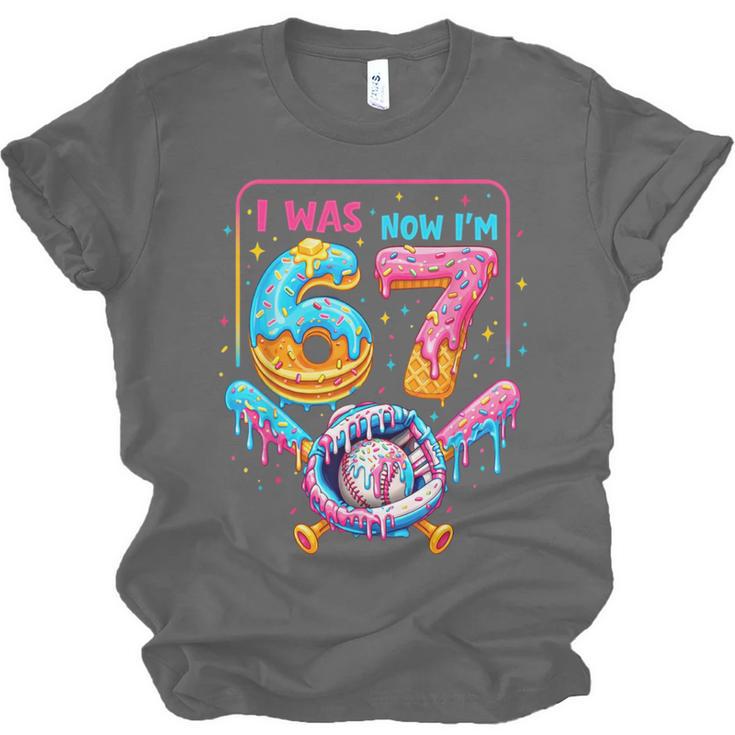 7th Birthday Boys I Was 6 Now I'm 7 Baseball Ice Cream Drip Unisex Jersey T-Shirt 7th Birthday Boys I Was 6 Now I'm 7 Baseball Ice Cream Drip Unisex Jersey T-Shirt