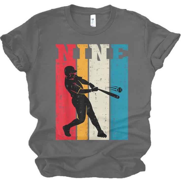 9th Birthday Nine Baseball Batter 9 Year Old Bday Boys Kids Unisex Jersey T-Shirt