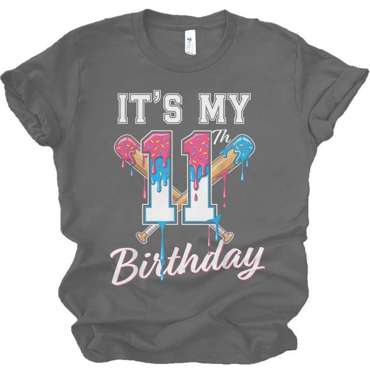 Baseball 11 Year Old Ice Cream Drip 11th Birthday Boys Unisex Jersey T-Shirt